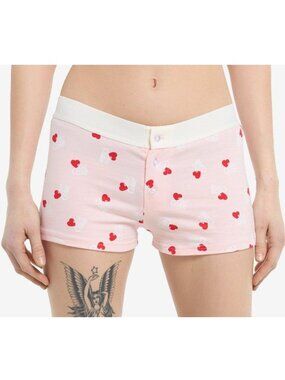 DIET COKE Pink Red Hearts Shorts Size X Large NEW NWT